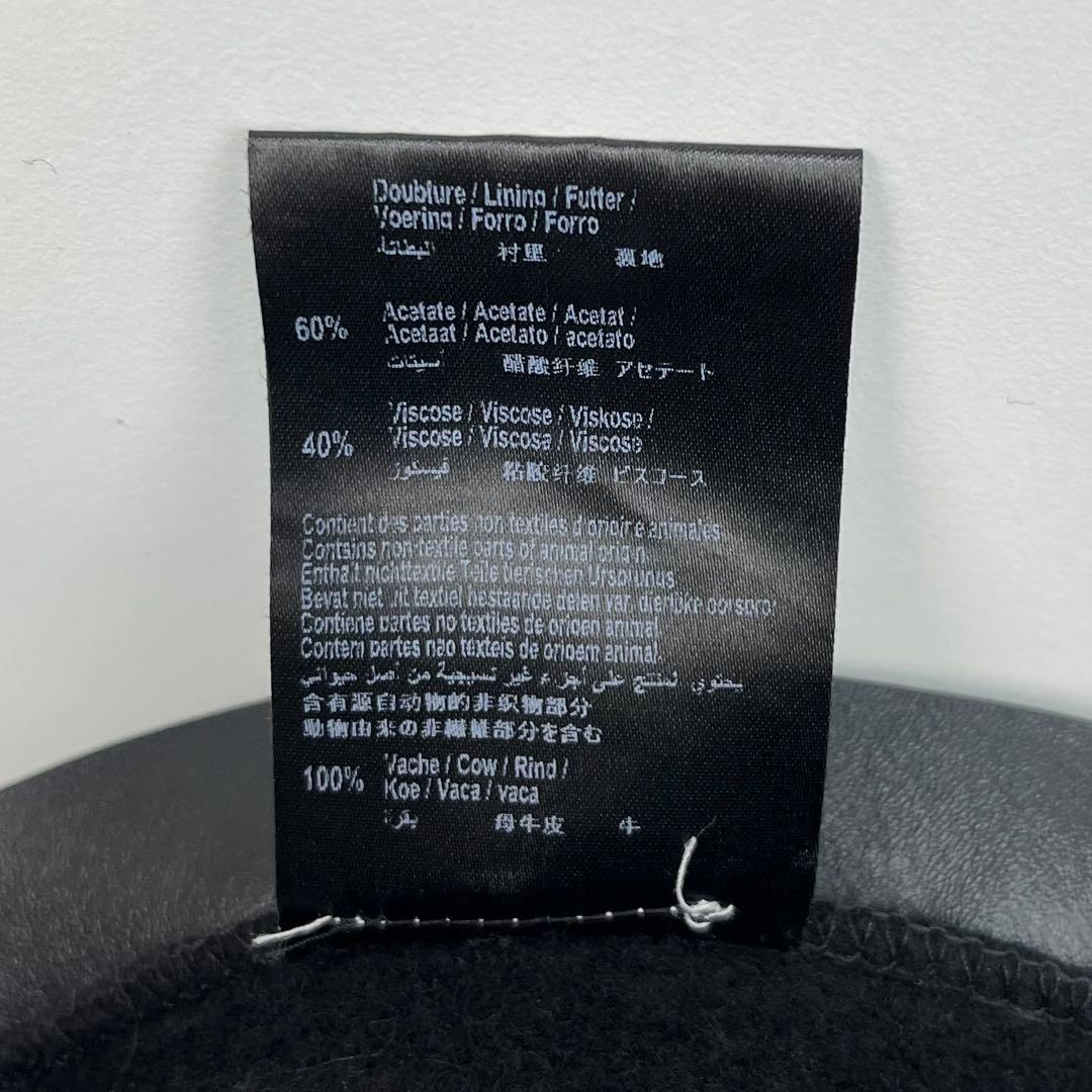 LAULHÈRE ロレール　ベレー帽　ERIDAN エリダン　ウール　本革　黒