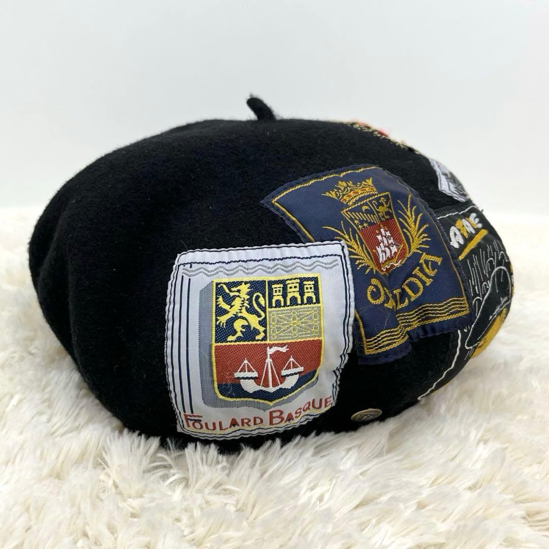 LAULHÈRE ロレール　ベレー帽　ERIDAN エリダン　ウール　本革　黒