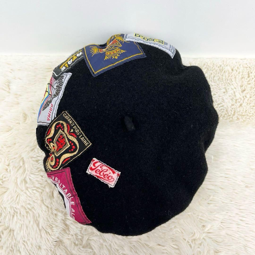 LAULHÈRE ロレール　ベレー帽　ERIDAN エリダン　ウール　本革　黒