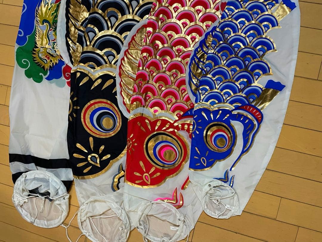 ⭐️半額⭐️即日発送⭐️鯉のぼりセット⭐️ベランダ取付金具セット⭐️使用回数2回⭐️送料無料