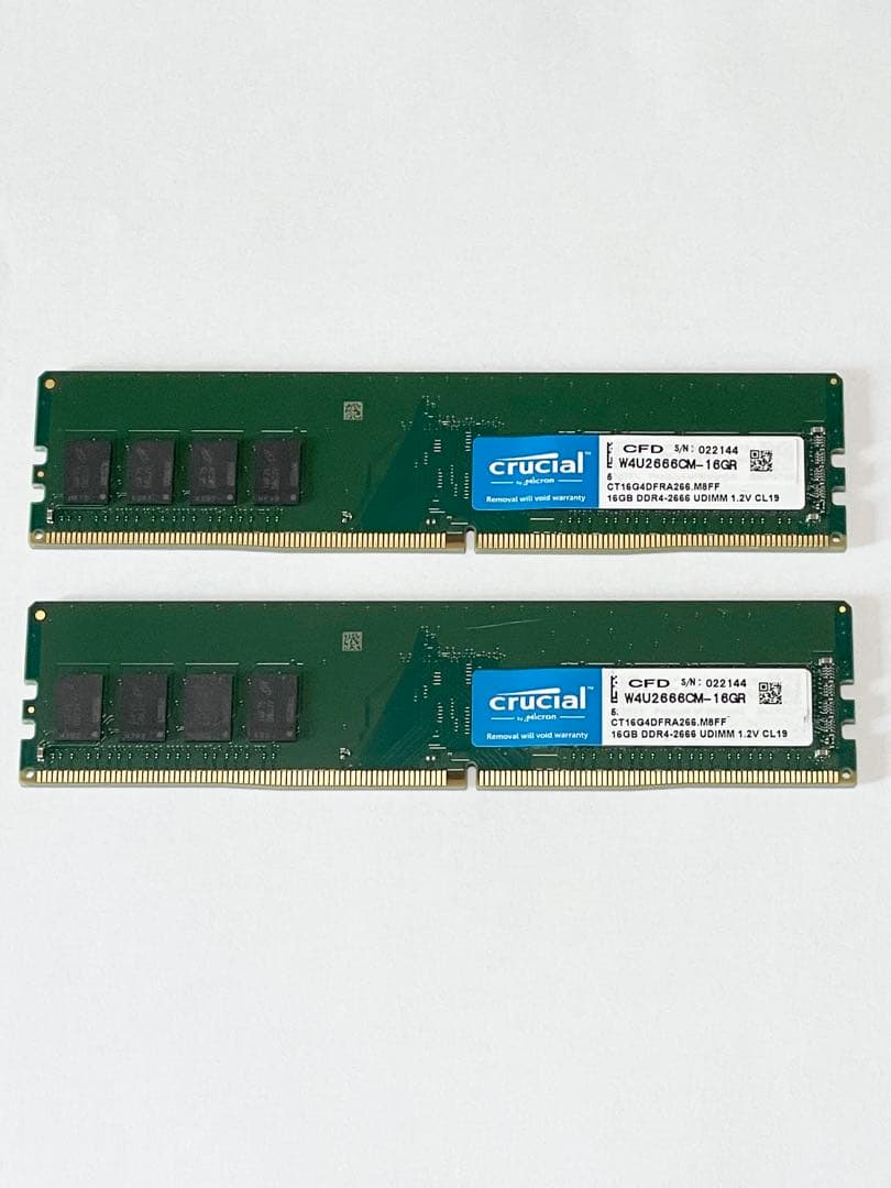 crucial DDR4-2666 16GB メモリ 16×2(32GB)