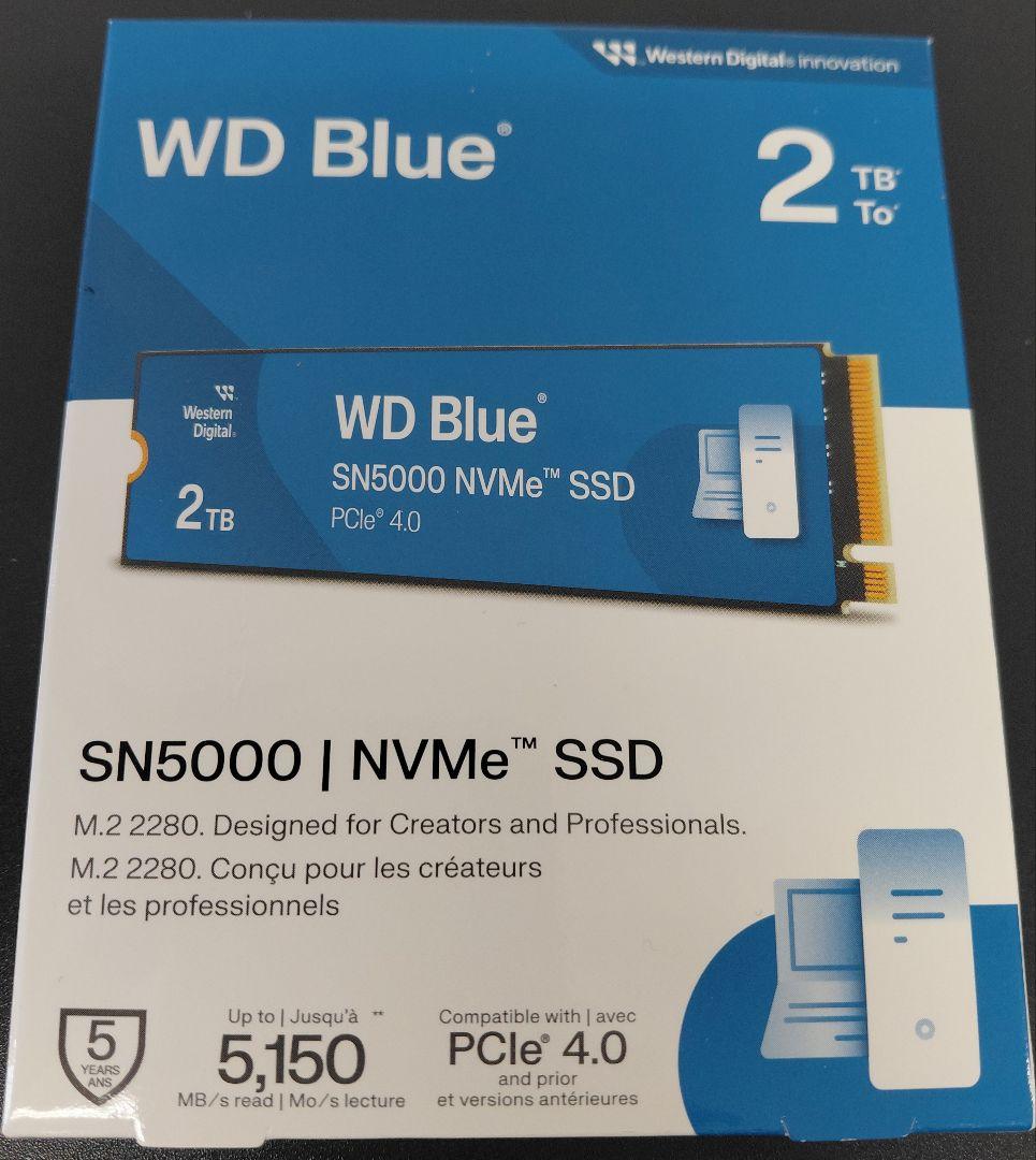 WD Blue SN5000 NVMe SSD 2TB 未開封