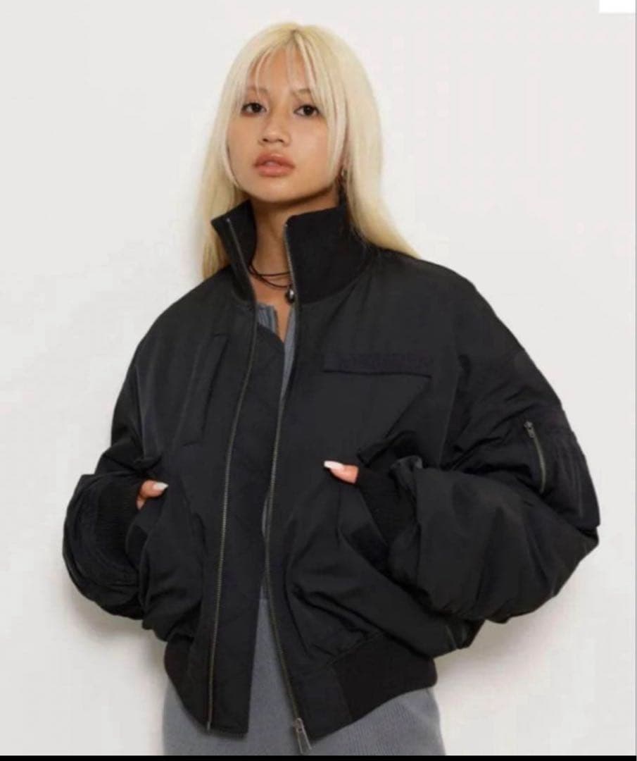 ラグアジェム　LAGUAGEM BIG POCKET MA-1 R ブラック