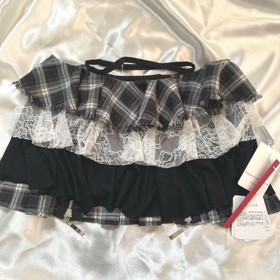 スカート S half mini skirt bug check theredthread