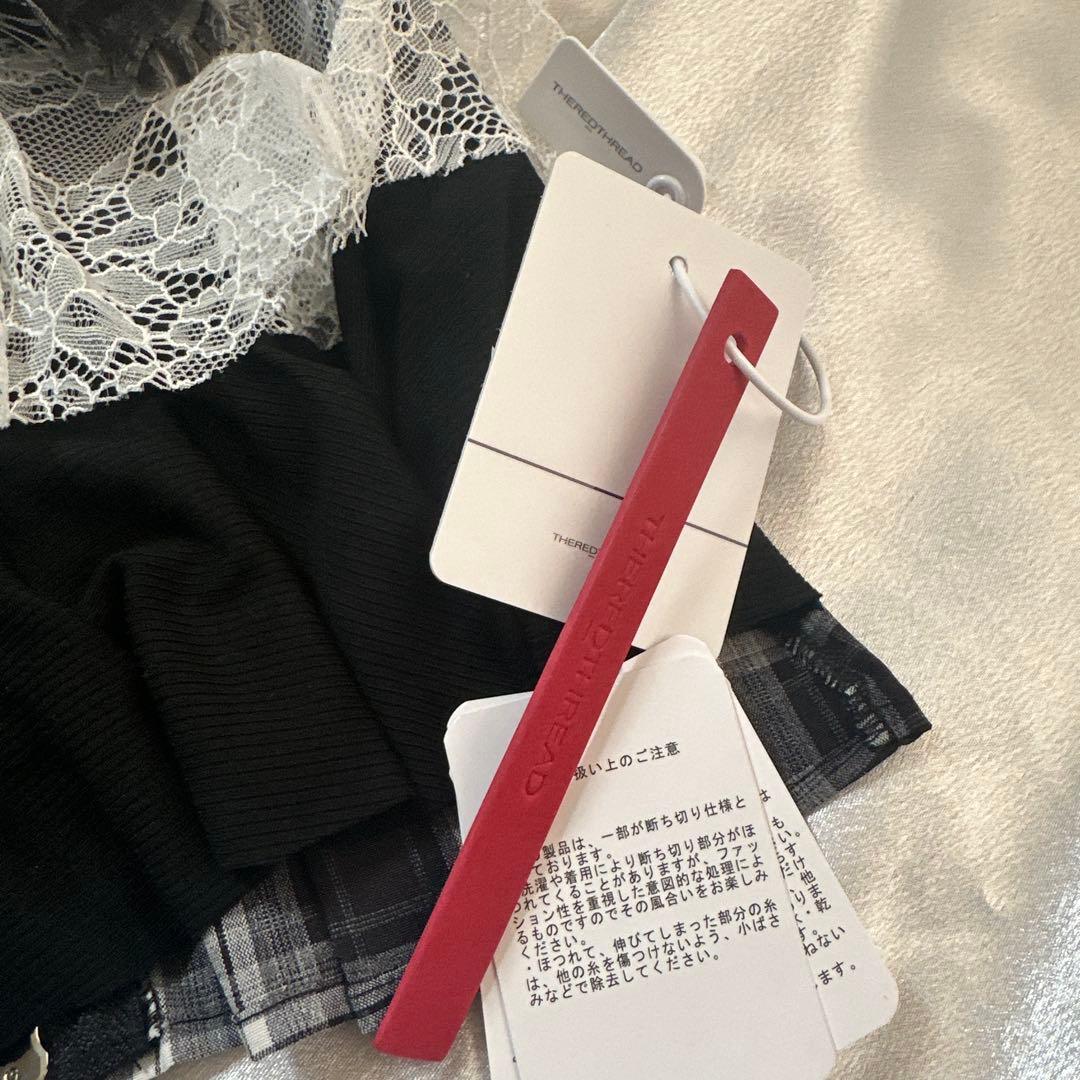 スカート S half mini skirt bug check theredthread