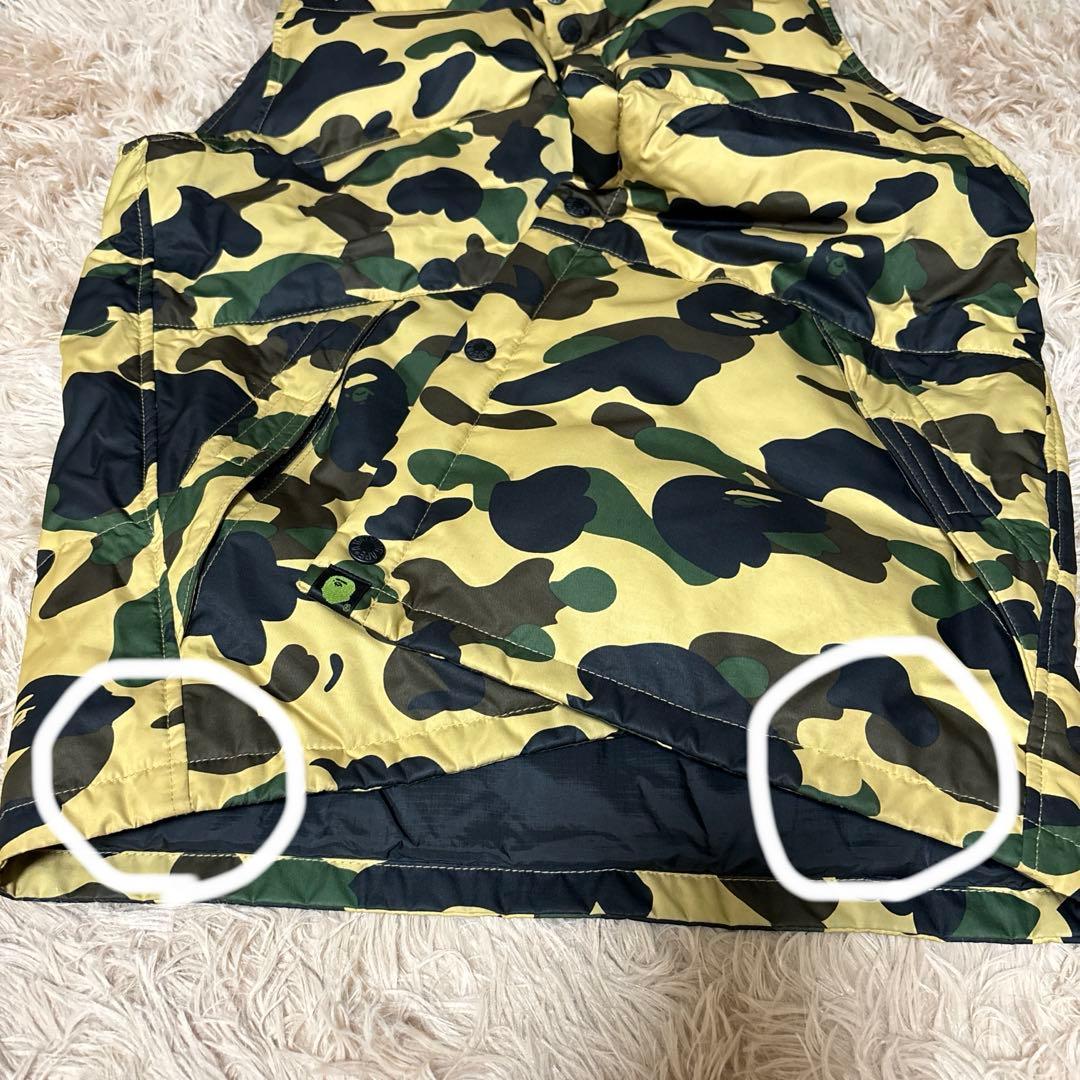 A Bathing Ape カモフラージュ ダウンベスト Mサイズ