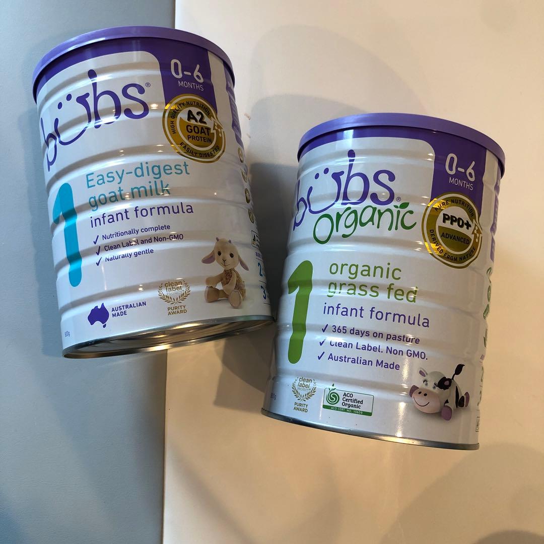 bubs バブズ 粉ミルク800gステップ1(0〜6ヶ月)×2缶セット