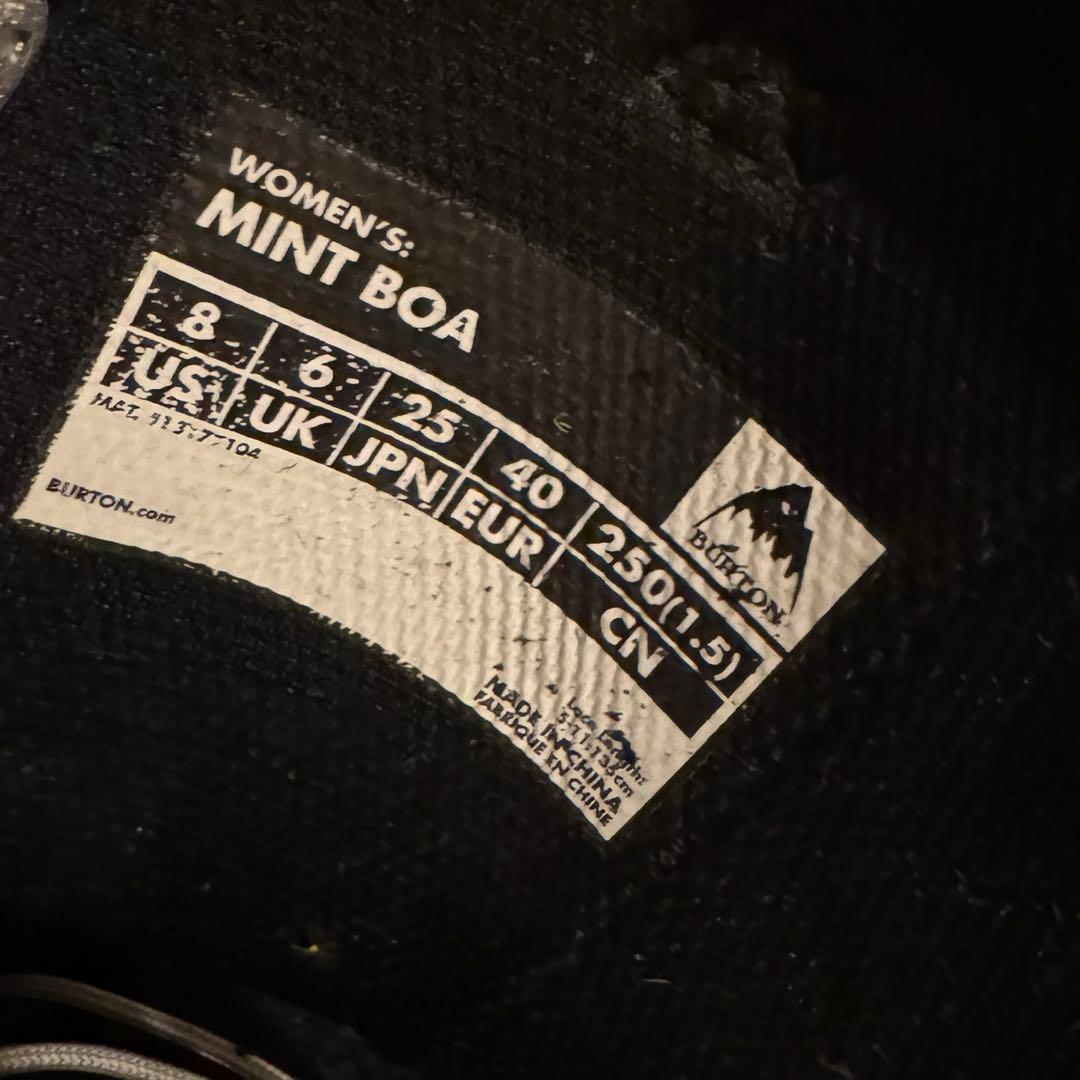 [バートン] ミント BOA スノーボードブーツ 25㎝ブラックブーツバッグ付き