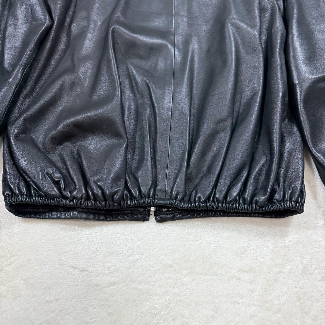 Dulcamara ドゥルカマラ ラムレザー バルーンブルゾン M 黒