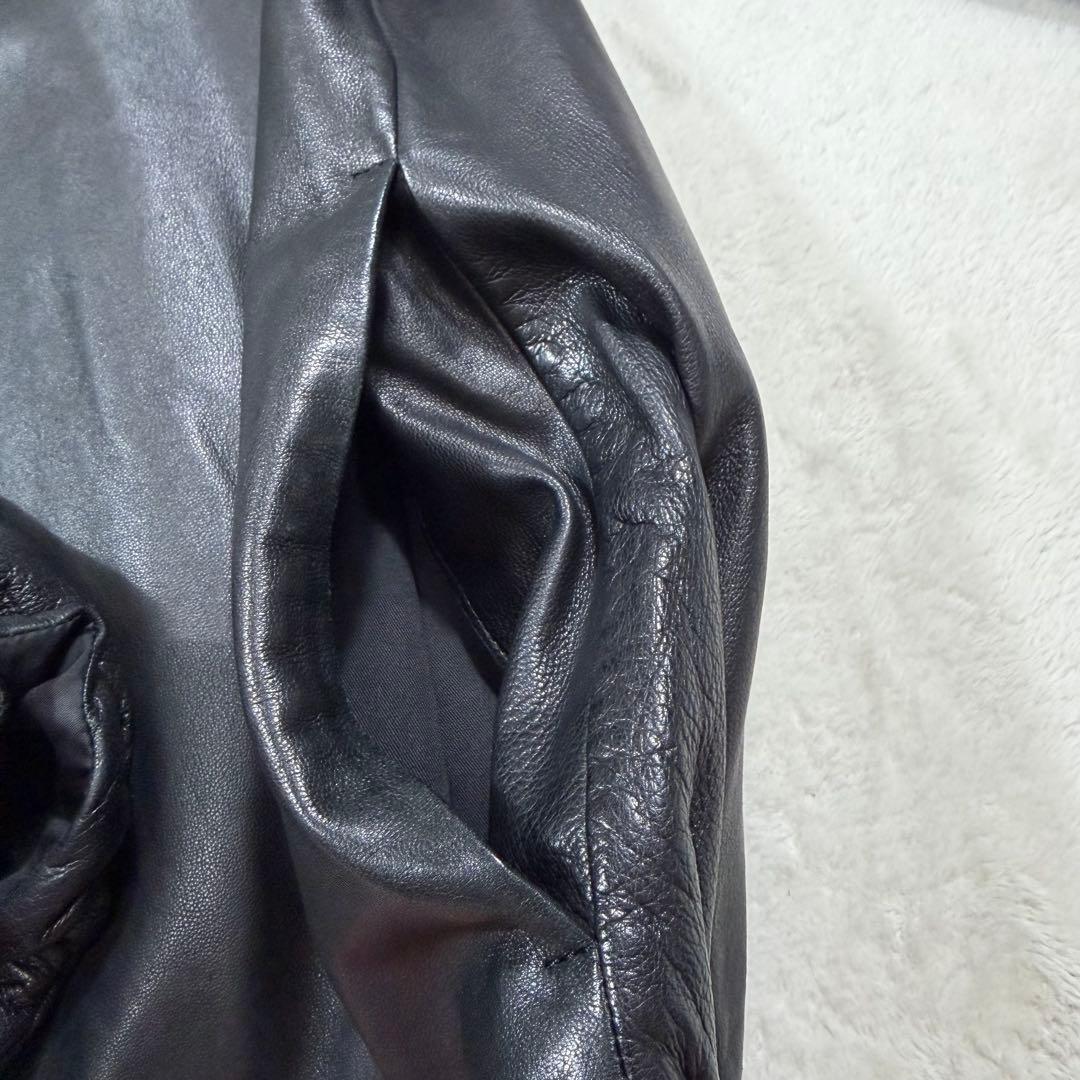 Dulcamara ドゥルカマラ ラムレザー バルーンブルゾン M 黒