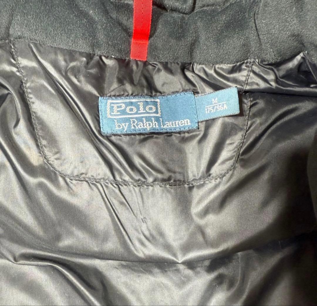 ポロラルフローレン 刺繍ロゴ ビッグポニー ダウンベスト 黒 Mサイズ