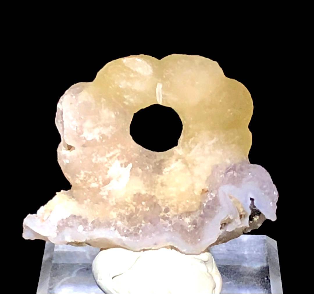 【珍奇鉱物】インド　フローライト　ポンデリングフローライト　母岩付き