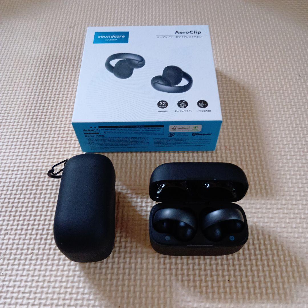 K*I様 Soundcore AeroClip ワイヤレスイヤホン ブラック