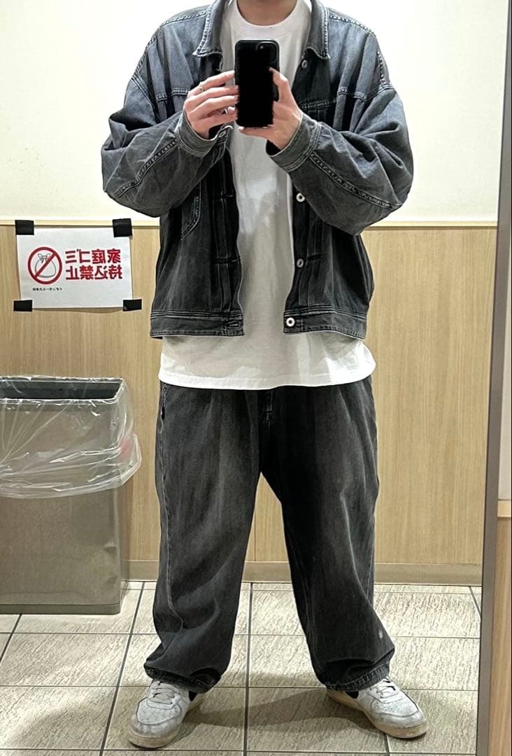 Lee グレー デニムジャケット セットアップ