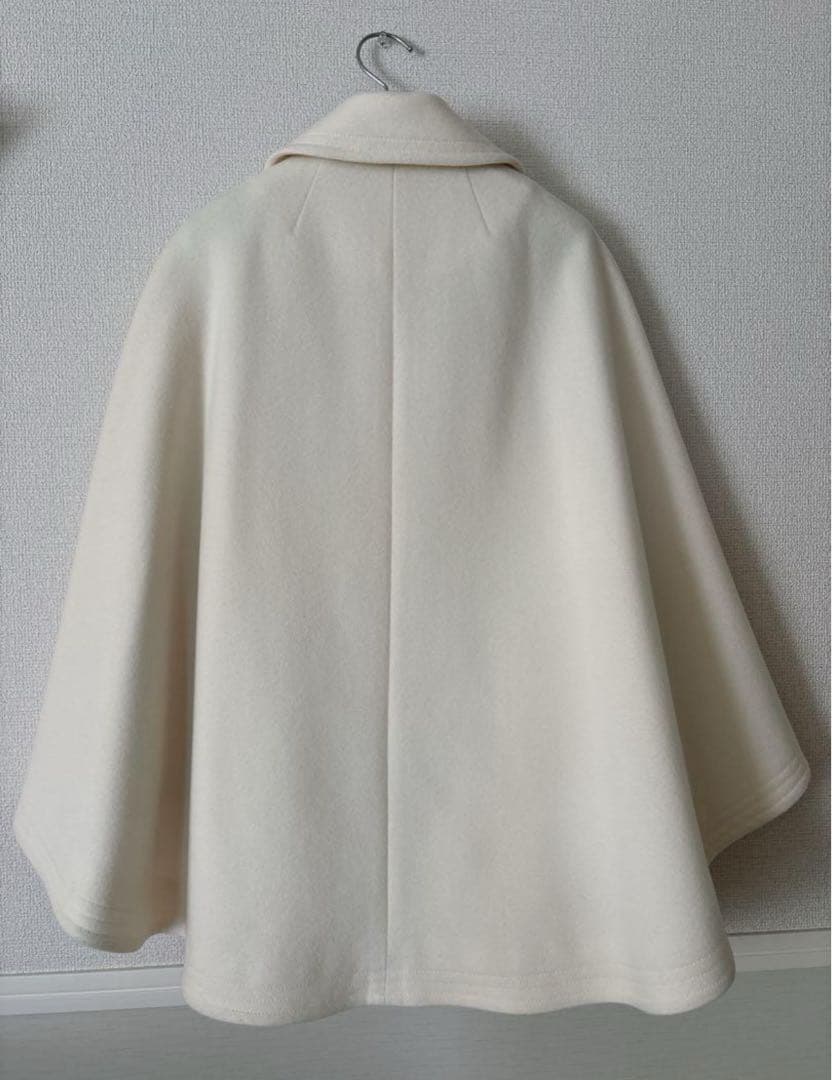 Rene ルネ　ケープ　コート　衿つきジップアップコート　ポンチョ