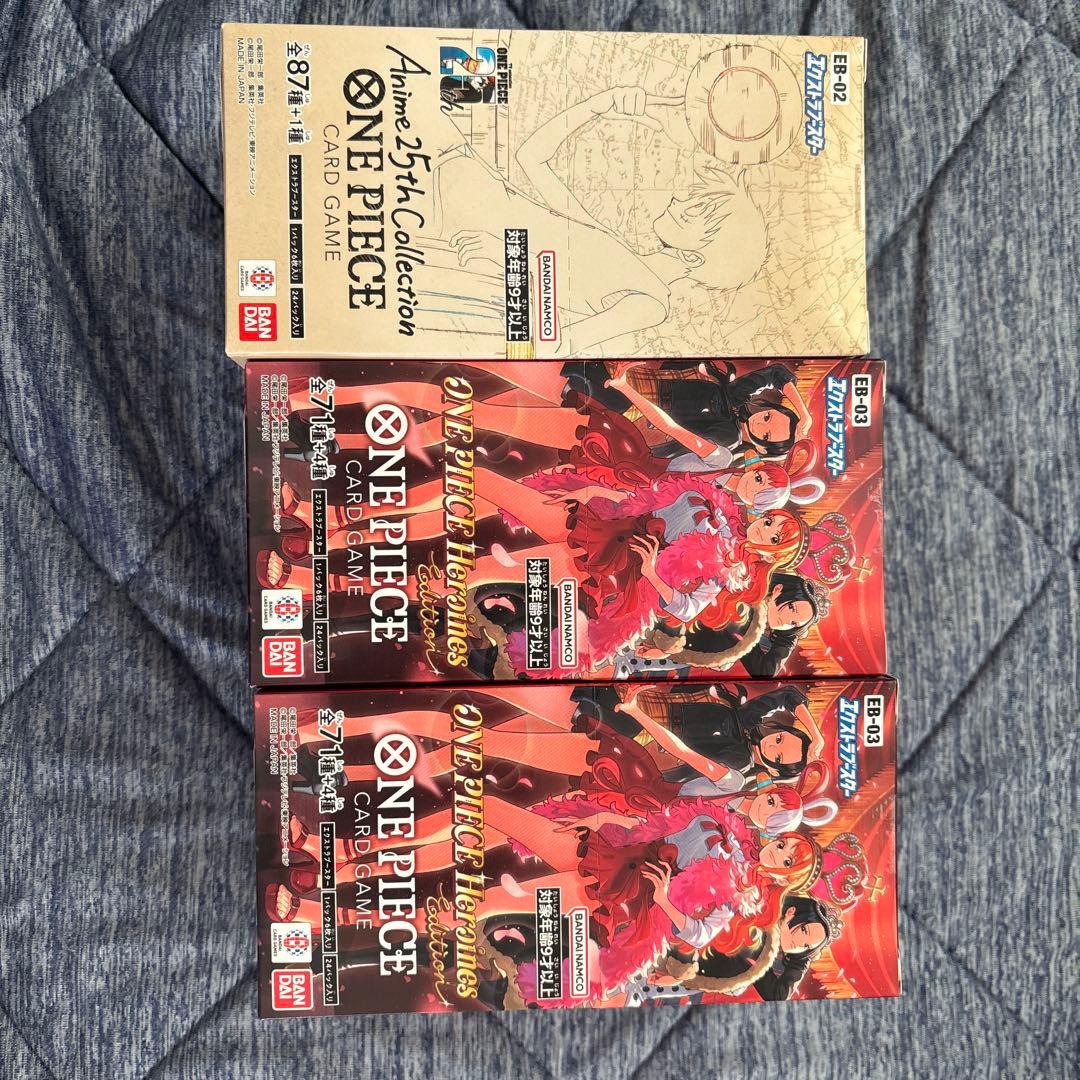 ONE PIECE カードBOX2種（ヒロインズ2、25周年コレクション1）