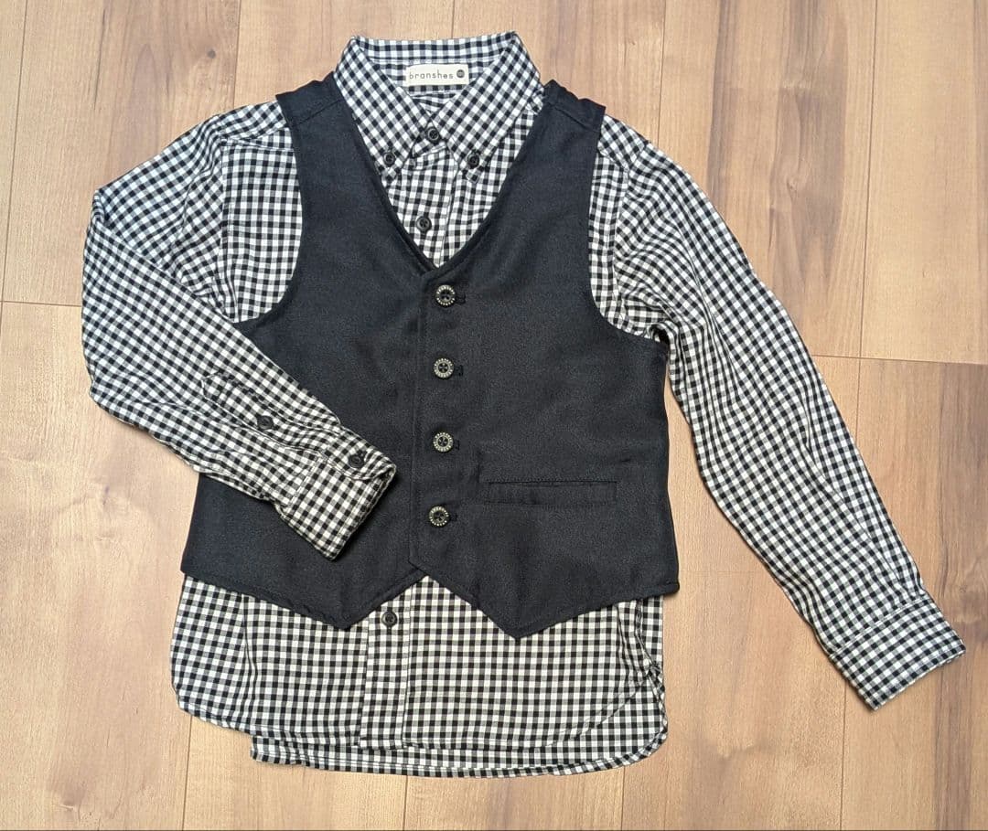 入学式キッズフォーマル✩ベスト付4点セット✩120