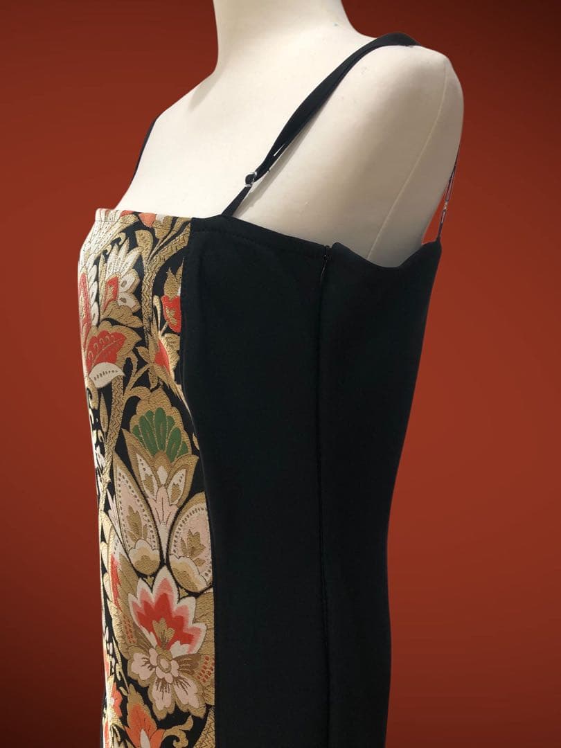 顧客　オーダーメイド　帯リメイクロングドレス