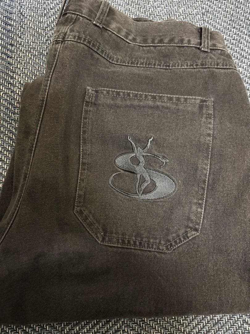 正規品yardsaleダーク バギージーンズ