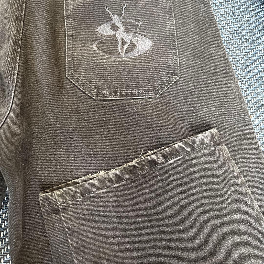 正規品yardsaleダーク バギージーンズ