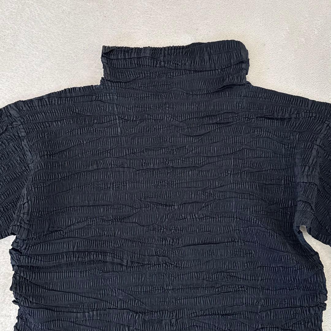 極美品✨ISSEY MIYAKE 立体プリーツ　ブラック　長袖　トップス