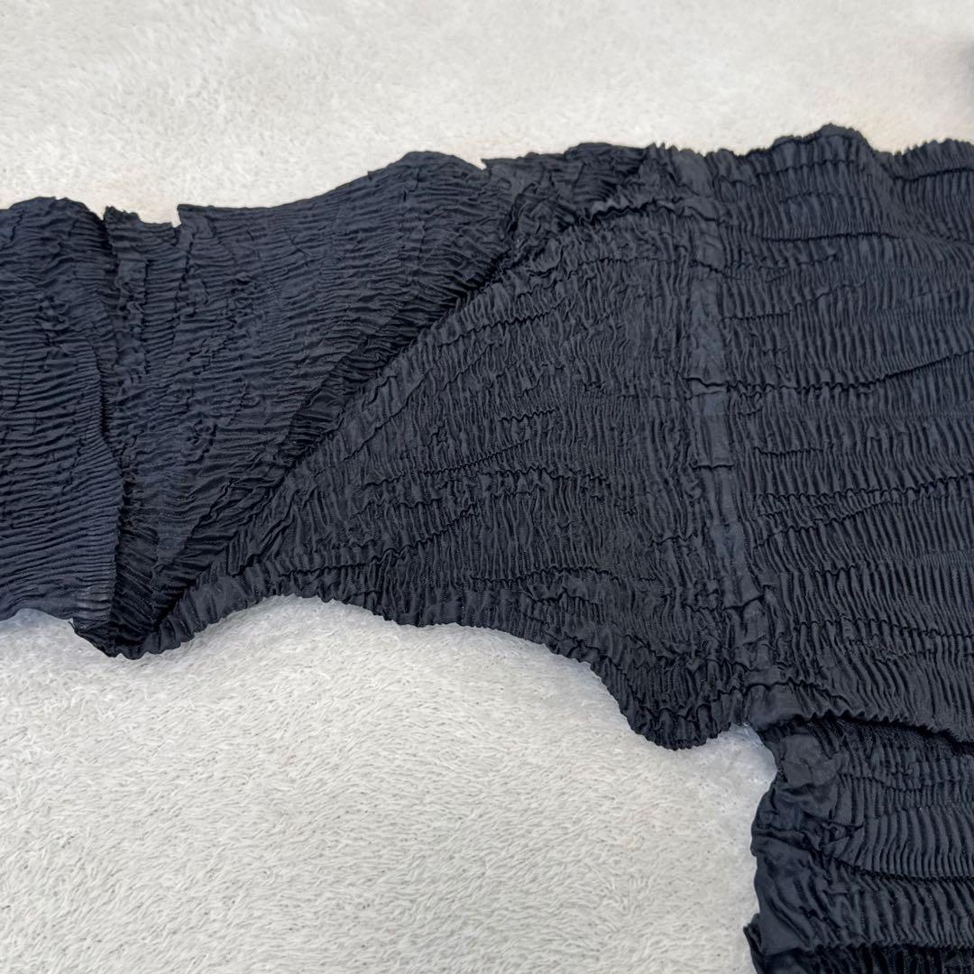 極美品✨ISSEY MIYAKE 立体プリーツ　ブラック　長袖　トップス