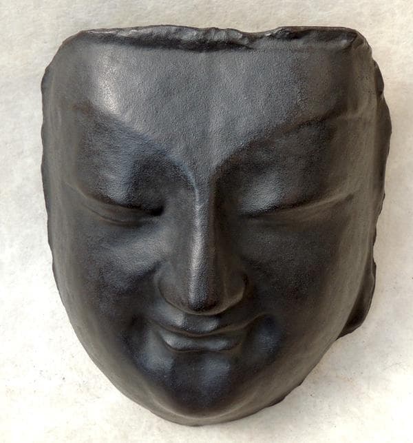 ● 鉄製 仏面 ◆ 高橋敬典 ◆共箱 壁掛け インテリア オブジェ飾り面 佛面