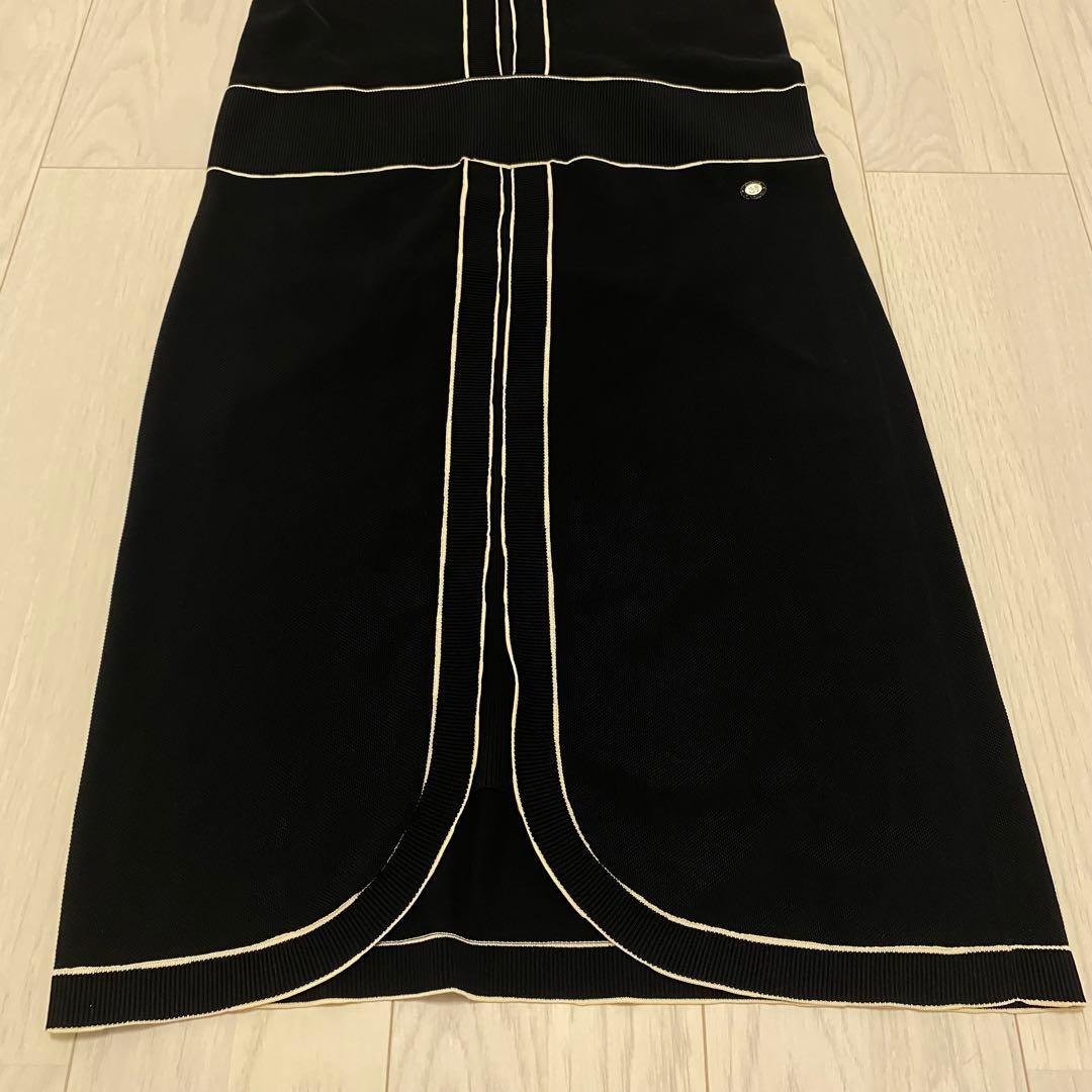 CHANEL シャネル ココマーク ワンピース ドレス 38 黒 半袖 コットン