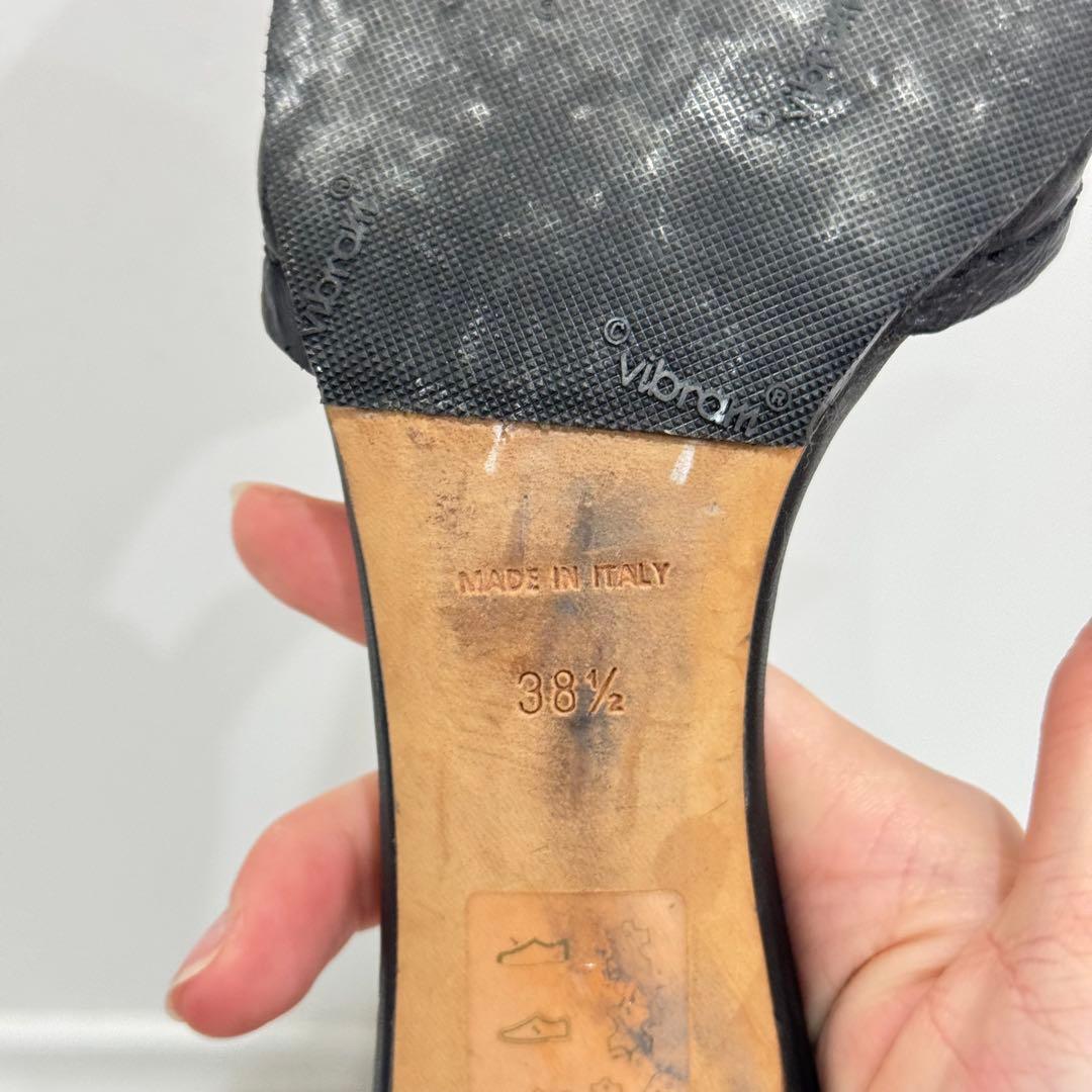 Dior ブラック ミュールサンダル 38.5 25cm