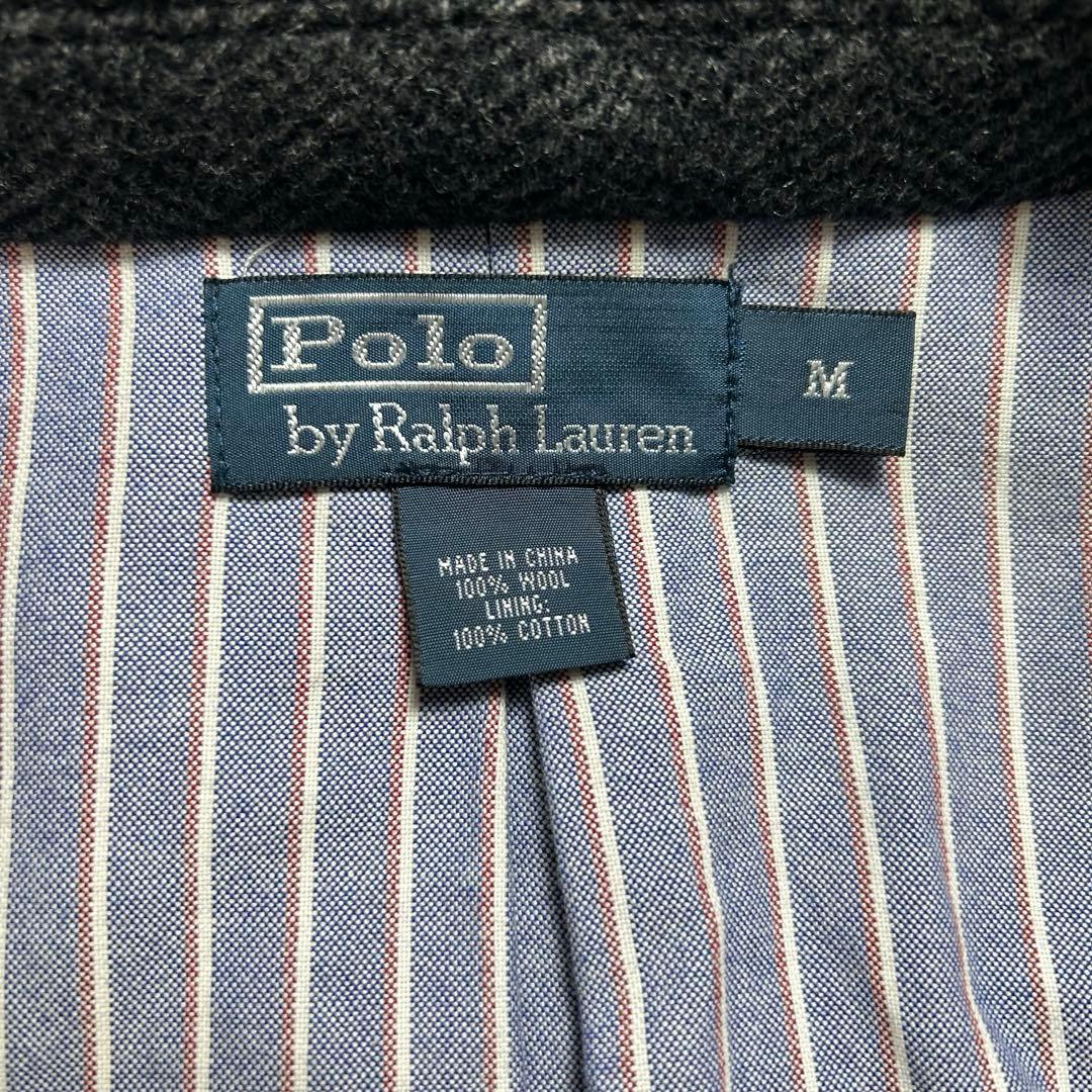 ラルフローレン　ジャケット　ヘリンボーン　胡桃ボタン　グレー　M