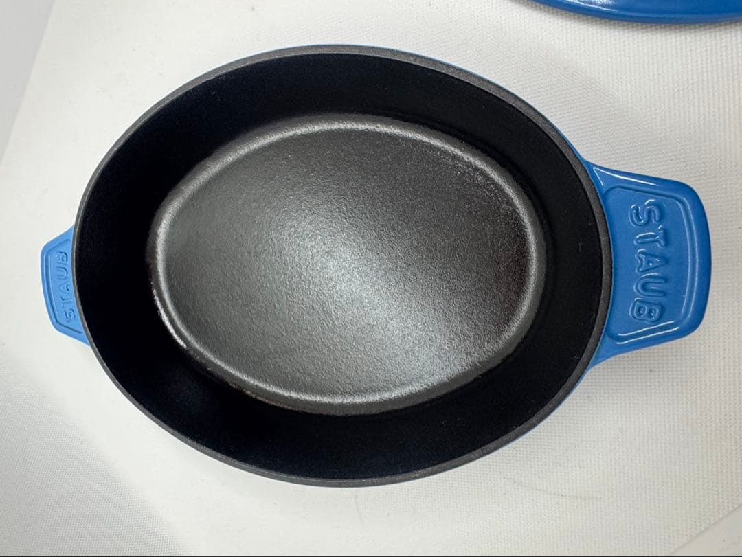 希少品‼️ストウブ　限定色サックスブルー　オーバルプレート