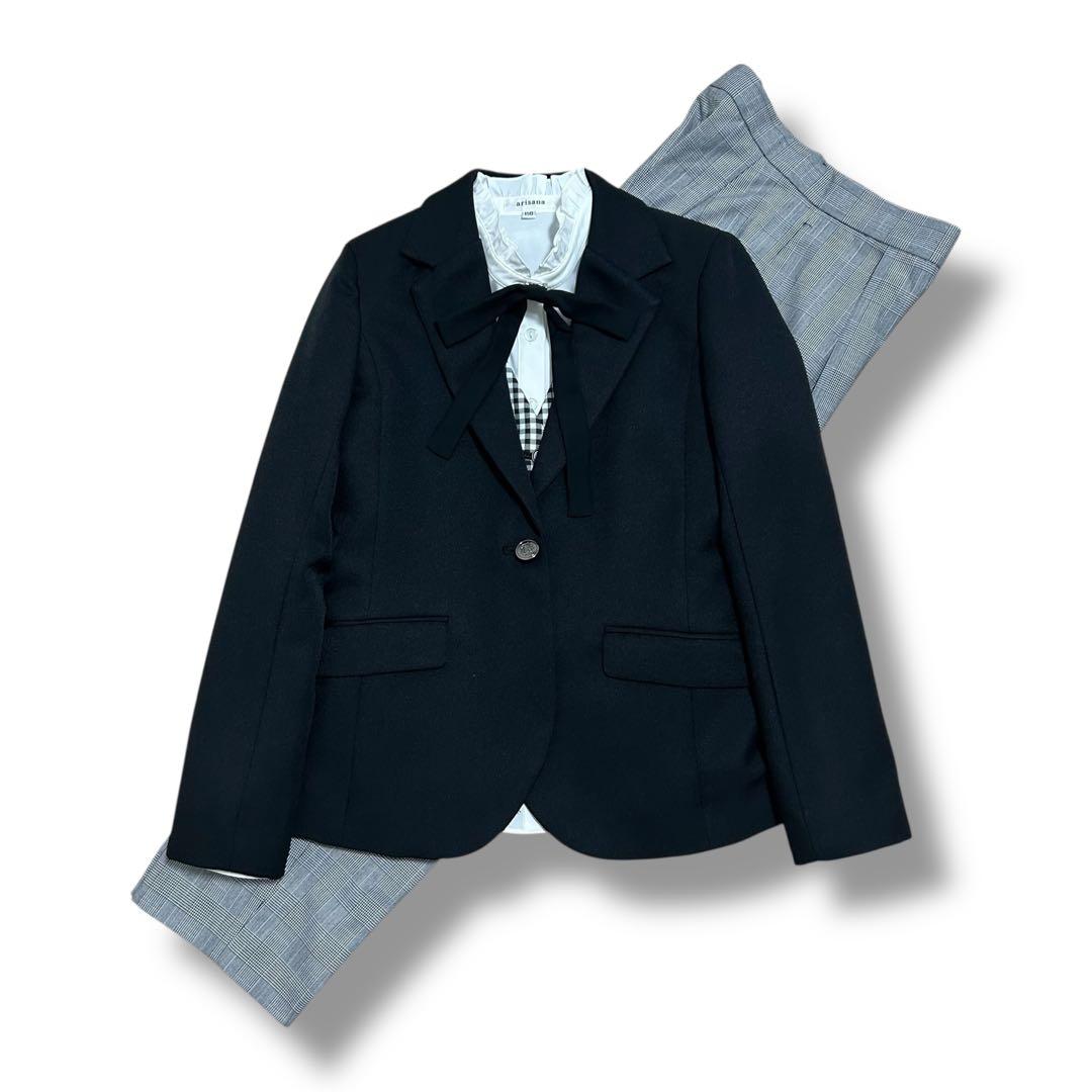 極美品✨アリサナ セットアップ パンツスーツ チェック 卒服 女の子 150