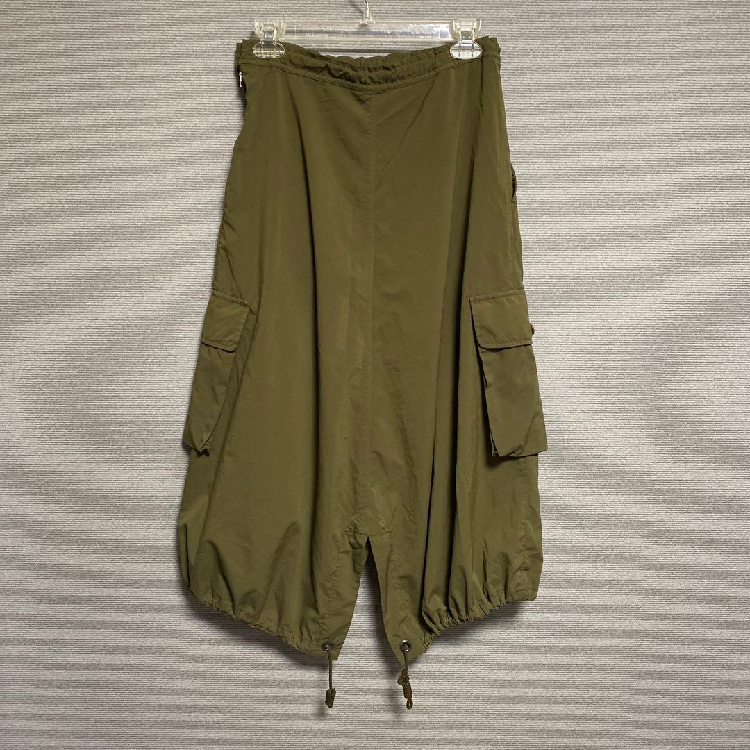 Y’S バルーンカーゴパンツ（スカート）オリーブグリーン　カーキ　ポリエステル