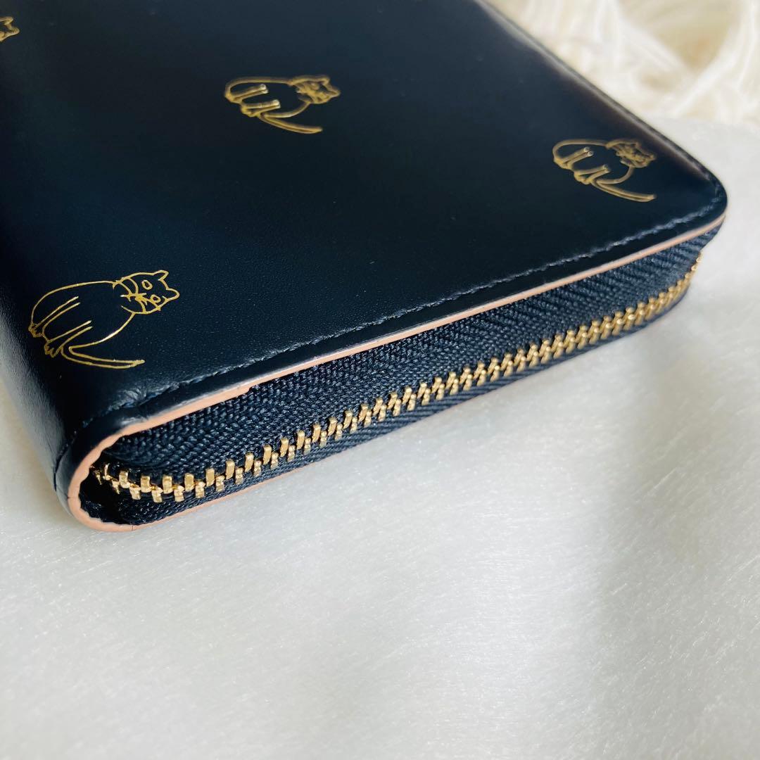 ポールスミス キャットドゥードゥル　ラウンドファスナー　長財布 猫　総柄