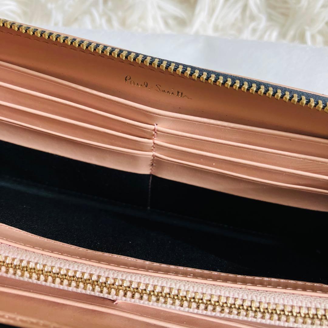 ポールスミス キャットドゥードゥル　ラウンドファスナー　長財布 猫　総柄