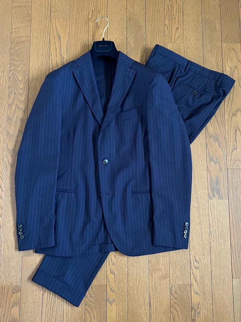 BOGLIOLI ボリオリ K.JACKET ネイビー チョークストライプスーツ