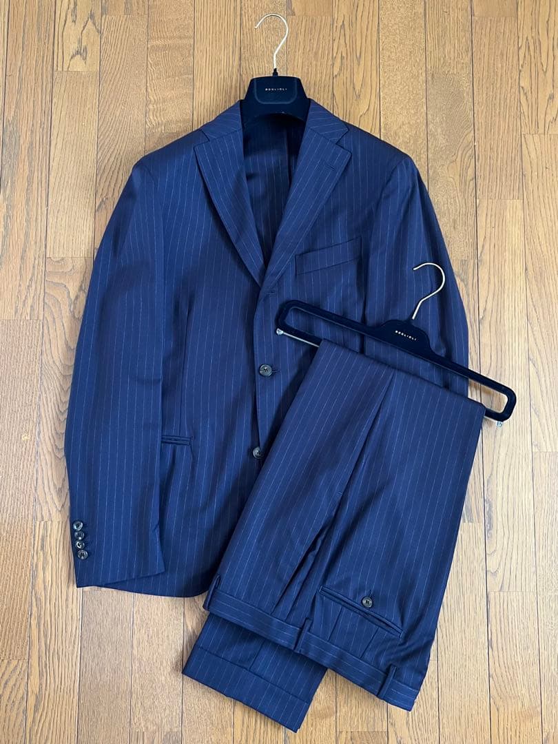 BOGLIOLI ボリオリ K.JACKET ネイビー チョークストライプスーツ
