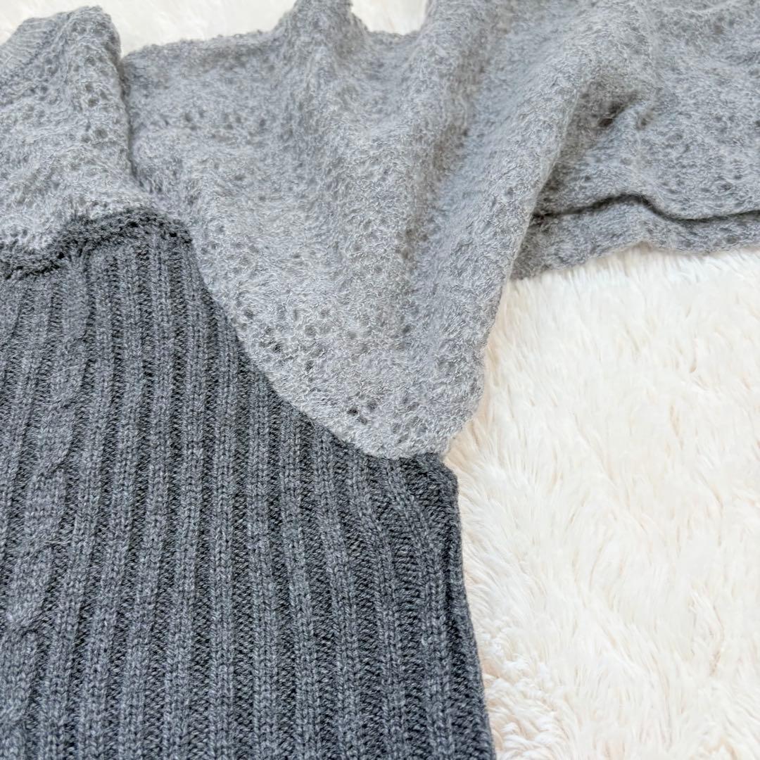 ウィルフリー　mohair like openwork rib knit OP