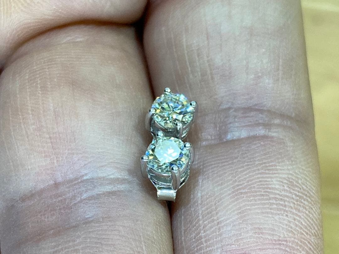 silver 925 人工ダイヤモンド 1.0ct ピアス avalanche