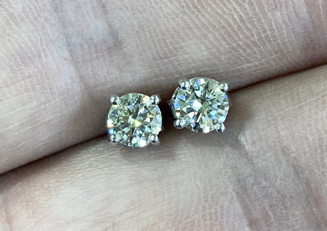 silver 925 人工ダイヤモンド 1.0ct ピアス avalanche