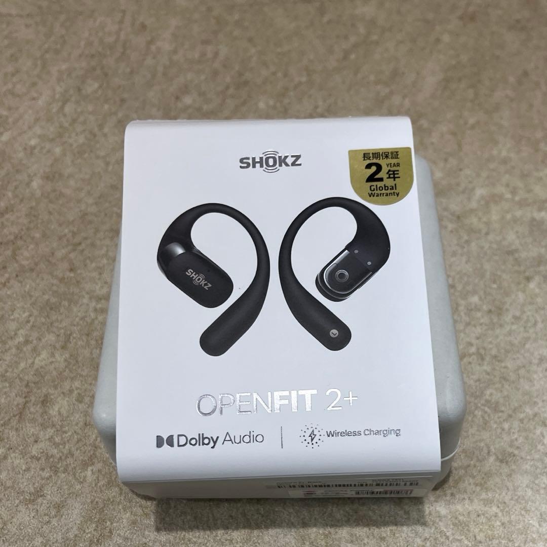 ワイヤレスイヤホン OPENFIT 2+ ブラックshokz openfit2+
