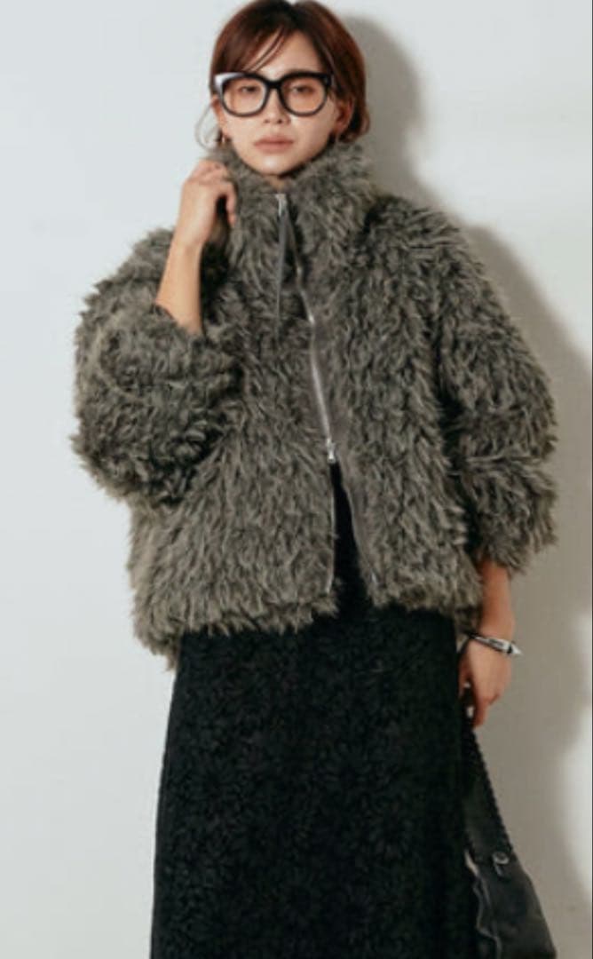 ESICA ミックスシープファースタンドブルゾン