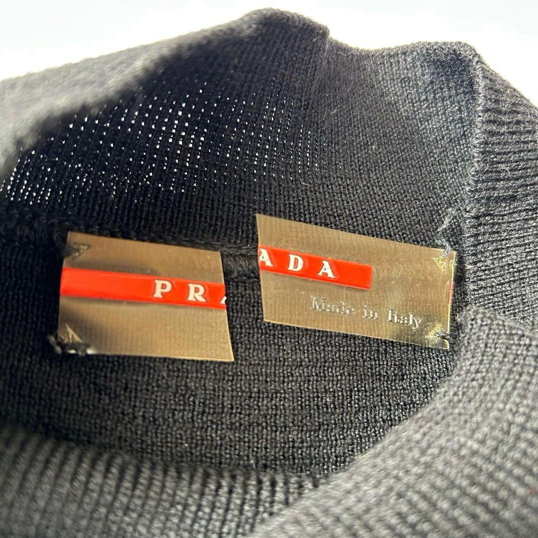 PRADA archive ニット ナイロン 切替 ハイネック セーター 48