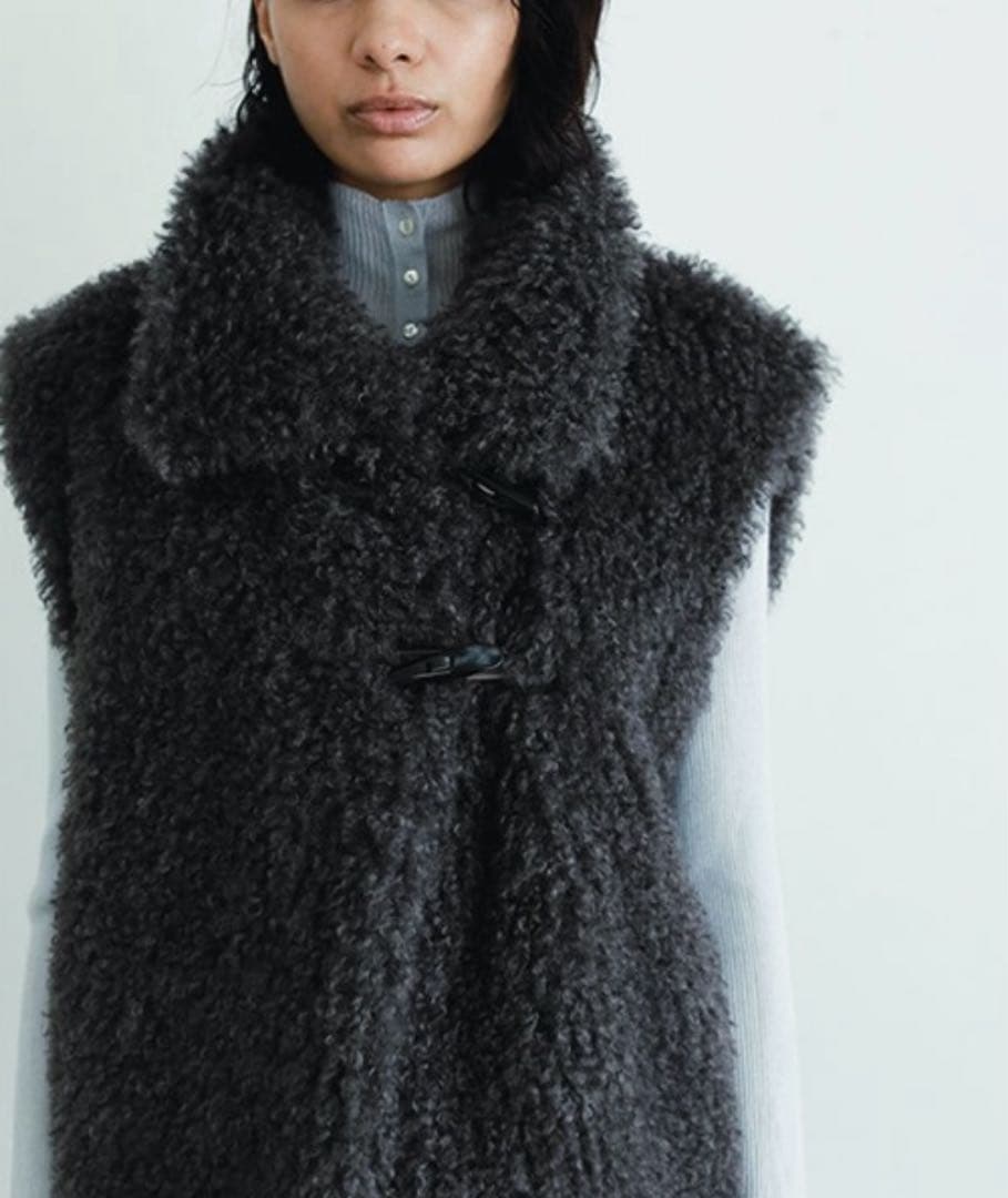 【あつ】SANTEクリンプフェイクファーベスト