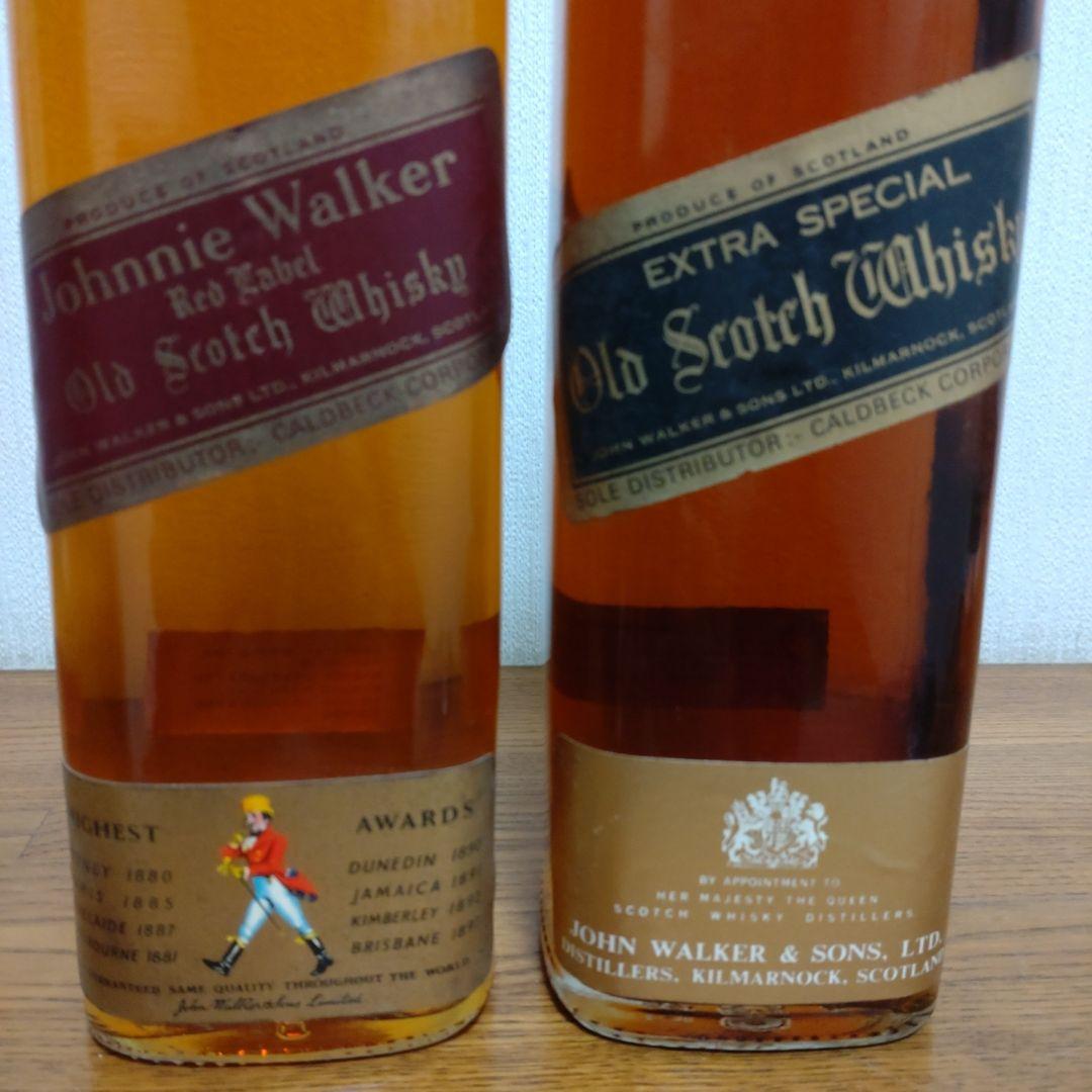 Johnnie Walker ブラック&レッド 70年代 白紋章 箱入り
