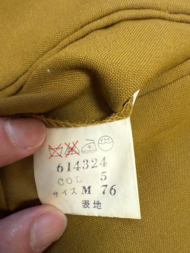 【菅田将暉】マスタードダブルスーツ ウール混　 サイズM