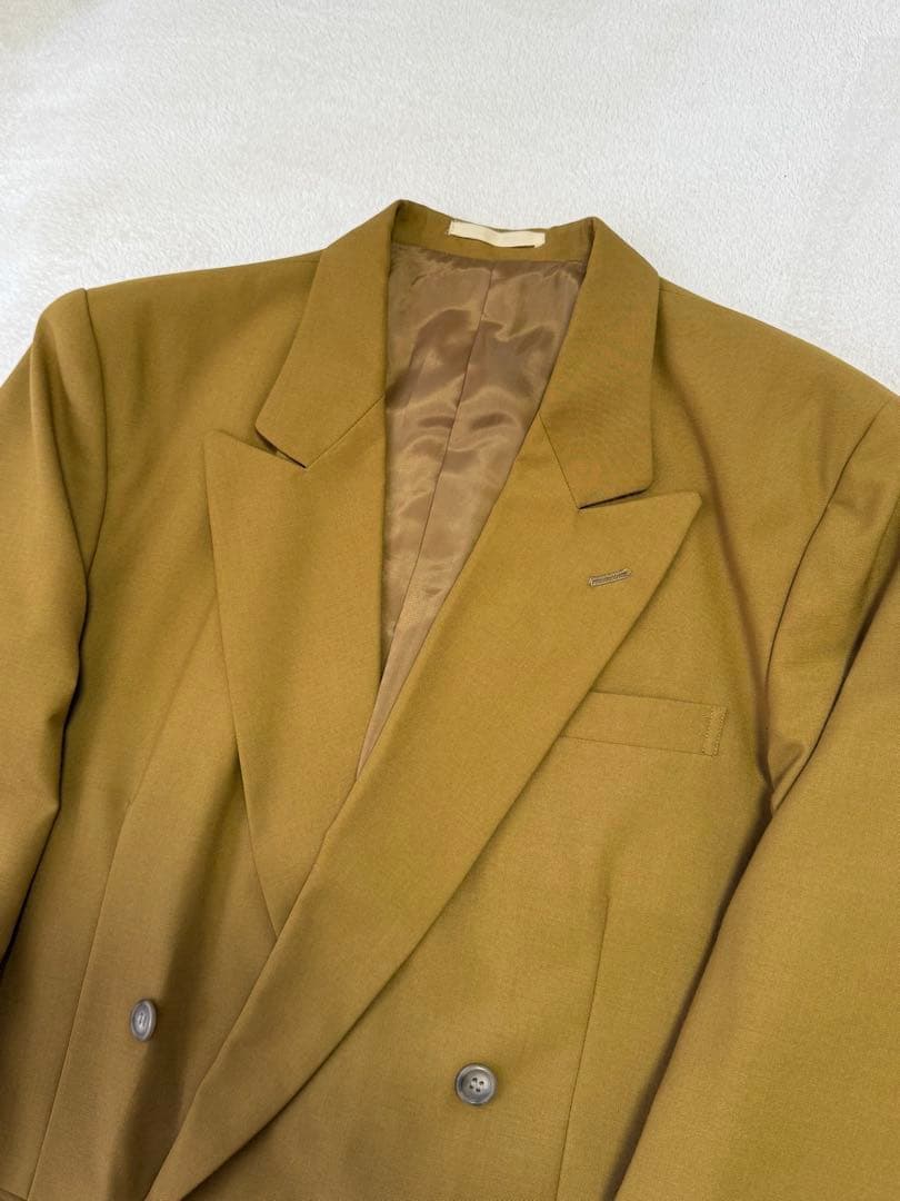 【菅田将暉】マスタードダブルスーツ ウール混　 サイズM