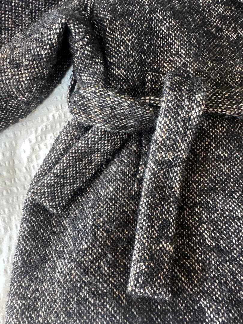 CLANE MIX LOOP TWEED BOX COAT ブラックサイズ1