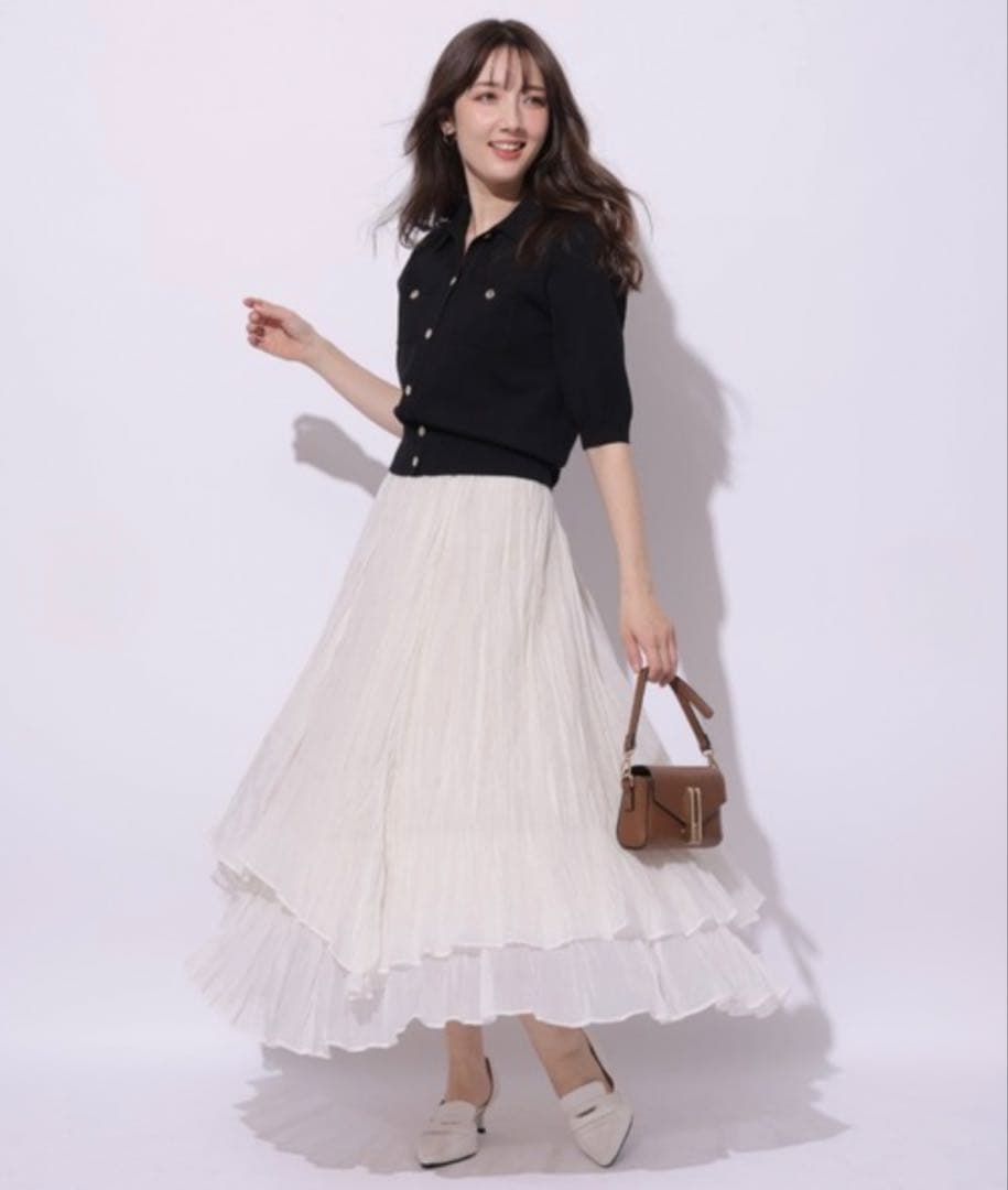 【新品】Apuweiser-riche 衿付５分袖プルオーバー