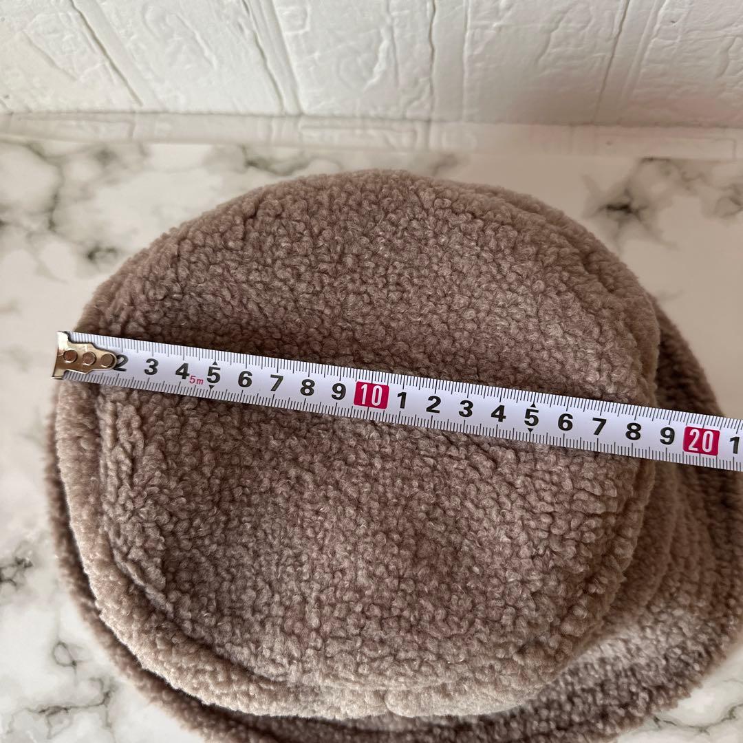 未使用タグ付【ヴィヴィアンウエストウッド】モコモコ刺繍バケットハット　グレージュ